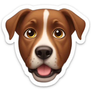 Brown dog rolling eyes sticker