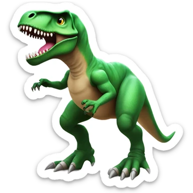 T-Rex wearing a football helmet and also has arm extensions sticker