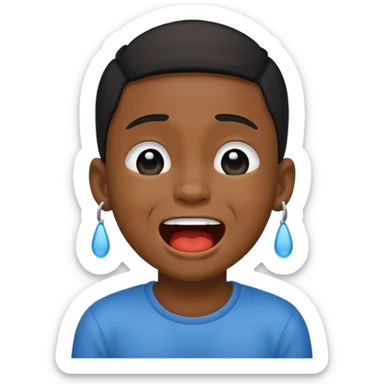 Black boy crying laughing  sticker