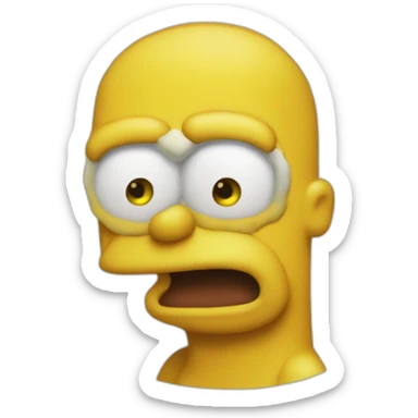 Homero babeando sticker