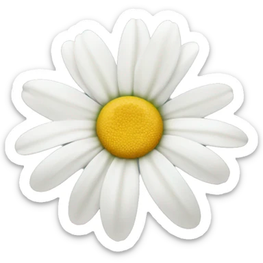 Pretty daisy with white petals.  sticker