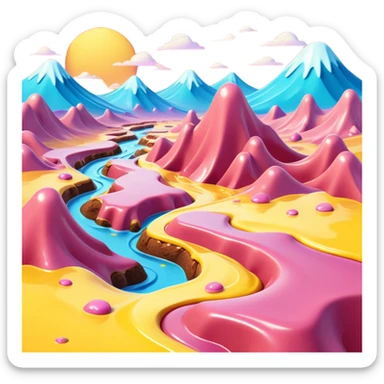 spam land surreal dali melting landscape sticker