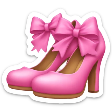 Pink shoe with bows  sticker