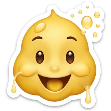 yellow emoji with snot coming out of nose sticker