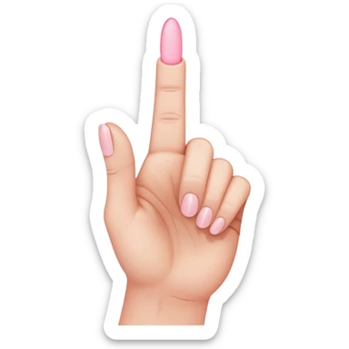 Light pink middle finger sticker