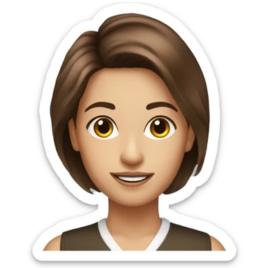 Nutritional therapist brown hair sticker