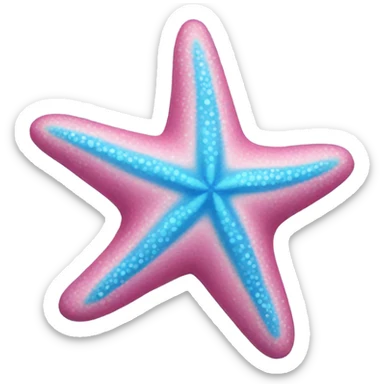 pink and blue starfish  sticker