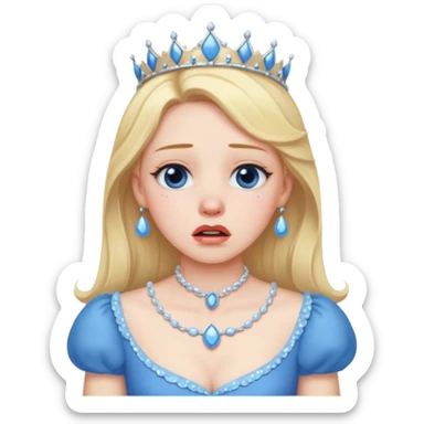 princess choking with hands around neck sticker