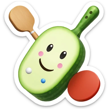 🥒+🏓 sticker