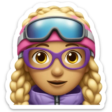 Sophie going skiing sticker