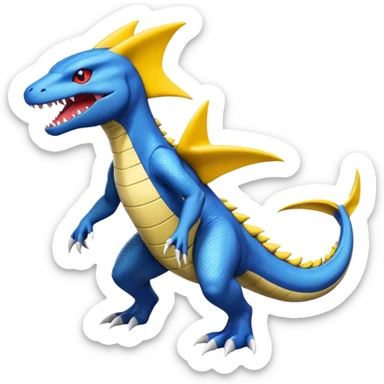 Salandit-Veemon-Sharpedo-Garchomp-Ampharos-fusion sticker