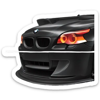 Bmw m5 e60 black Drift sideways black glass  sticker