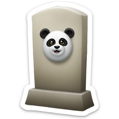 Urs panda cu stele în loc de ochi sticker