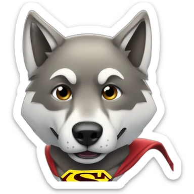 Super man wolf sticker
