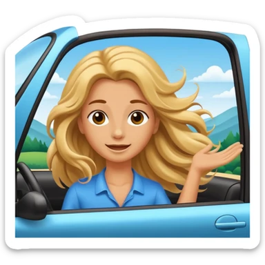 Morning drive with sunshine  sticker