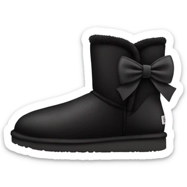 Black ugg with bow sticker