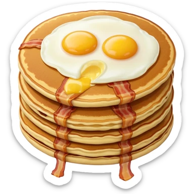 Pancakes, eggs and bacon sticker