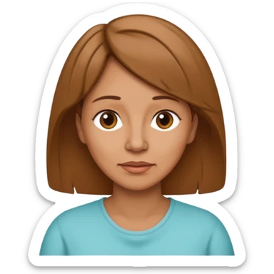 a woman, middle age, waring a tracheal stoma sticker