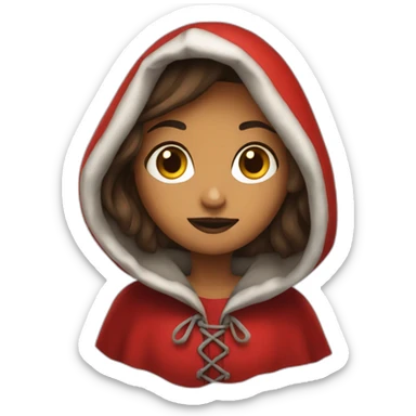 the girl in the red riding hood sticker