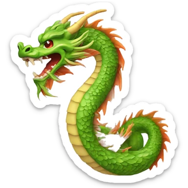 Chinese dragon head and tail seprate  sticker