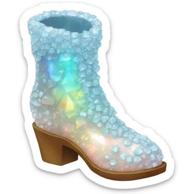 opal Crystal covered boot sticker