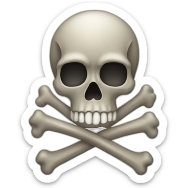skull crossbones sticker