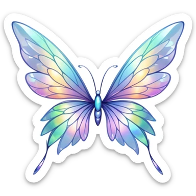 Iridescent Fairy wings sticker
