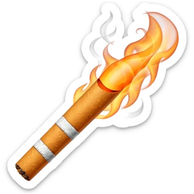 Cigarette burning sticker