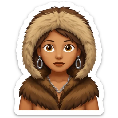 cave woman sticker