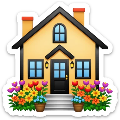 house of flowers sticker
