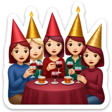 mulled wine party sticker