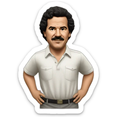 pablo escobar celebrating goal sticker