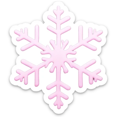 pastel pink snowflake  sticker