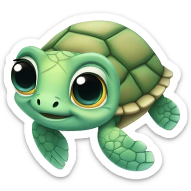 cute baby sea turtle  sticker