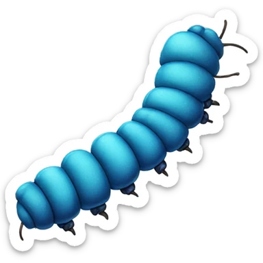 blue catepillar sticker