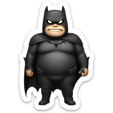 Fat Bat-Man sticker