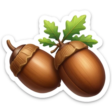 oak acorns sticker
