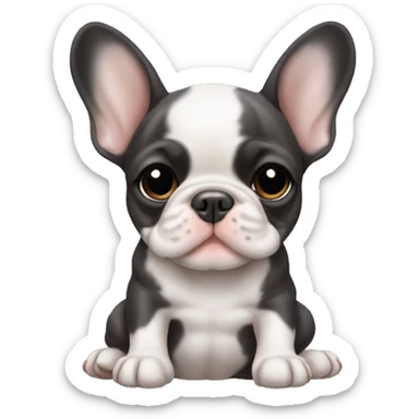 A baby French bulldog  sticker
