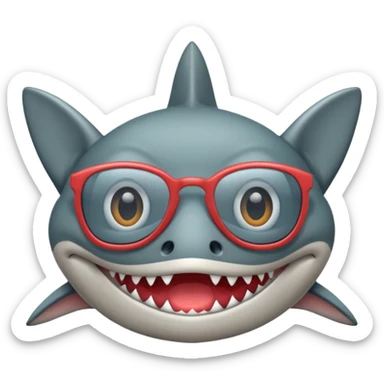 Tiburón con lentes sticker