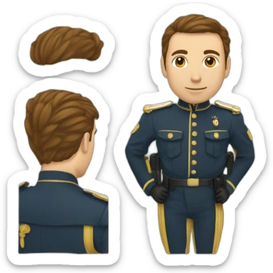 Gendarme roux costaud sticker