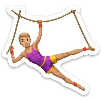 Acrobat – Slim performer mid-flip or balancing on rope sticker