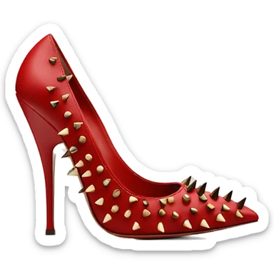 VALENTINO red-go PLATFORM PUMP spikes sticker