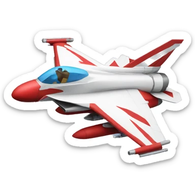 Fighter jet Santa clause  sticker