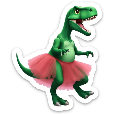T-Rex wearing a tutu while tap dancing  sticker