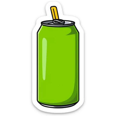 A can with a lime on it sticker