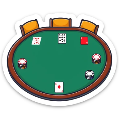live casino poker table sticker
