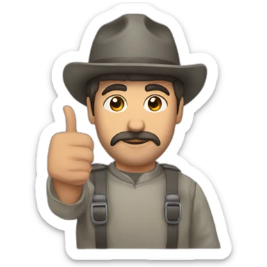 mate argentino agarrado con la mano sticker