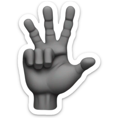 skull hand doing the rock sign sticker