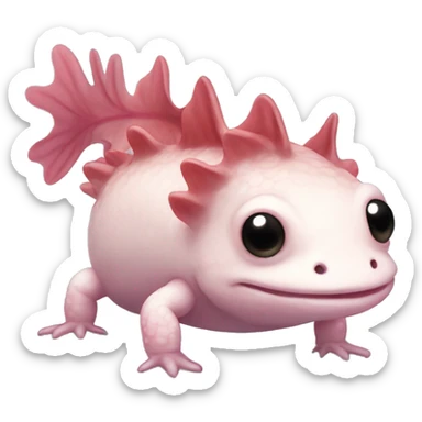 An axolotl looking cute sticker