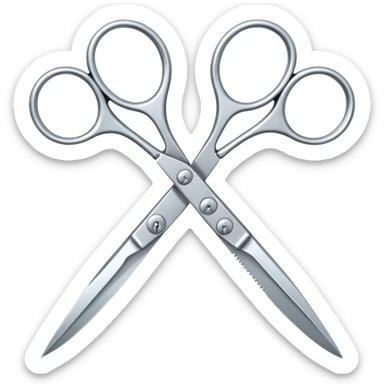2 Scissors mirrored sticker